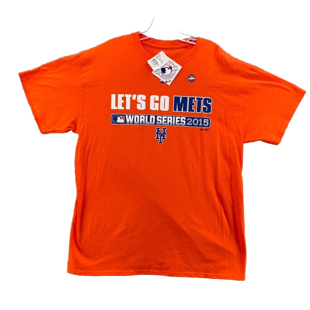 New York Mets Tee Mens Large Majestic Baseball MLB Streetwear Sportswear World
